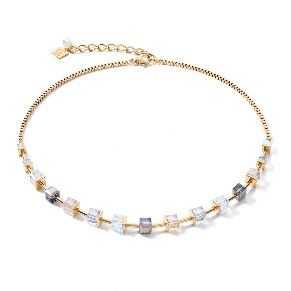 Колье Coeur de Lion Gold 4996/10-1600 цвет прозрачный, серый