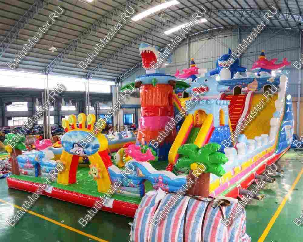 Коммерческий надувной батут "На морском дне" 14*7*6 м