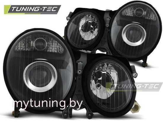 Передние фары black для Mercedes E W210 рест