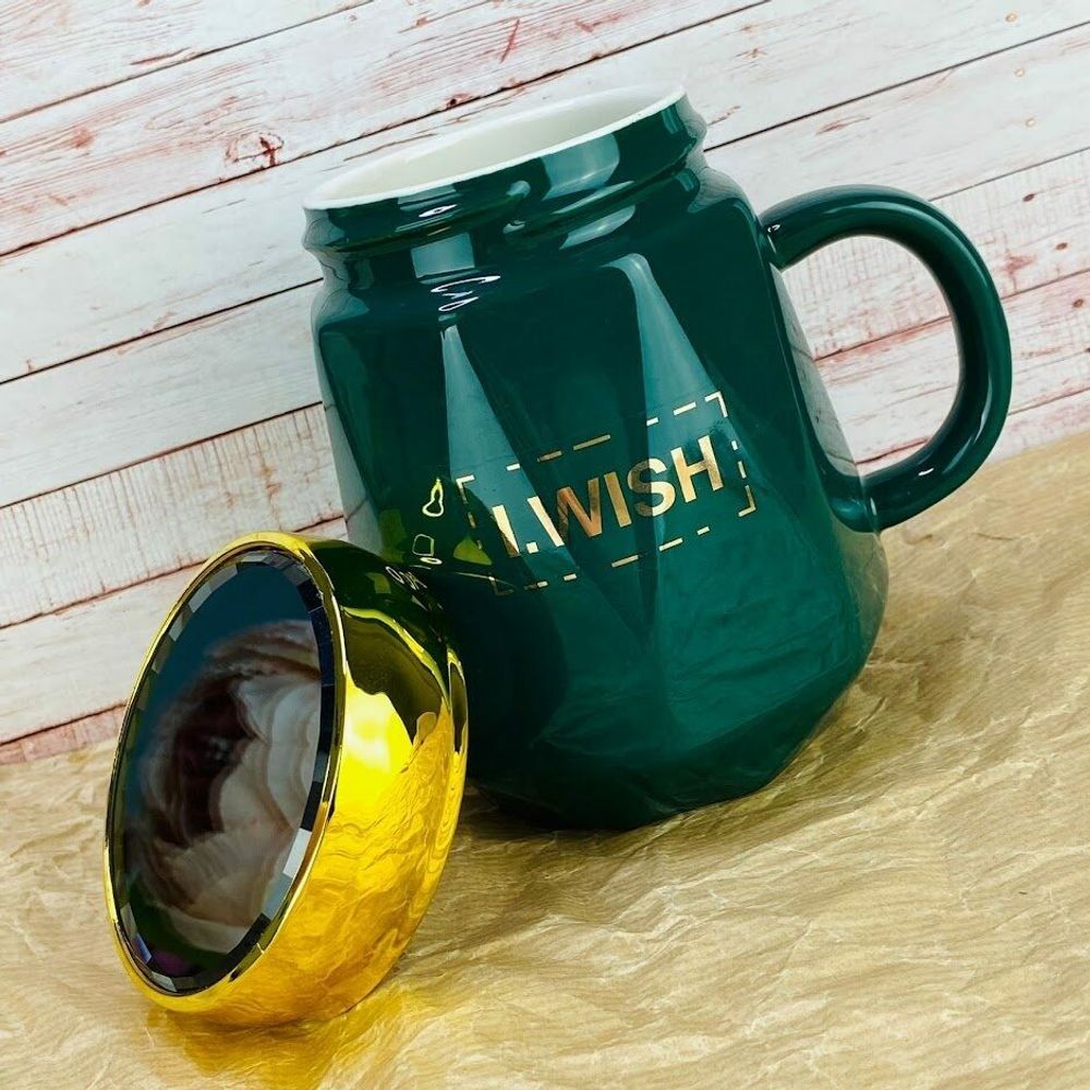 Lenardi 315-036 Кружка 520мл с крышкой в под.уп.(х36)Фарфор