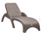 Лежак Элластик-Пласт RATTAN пластик (серый)