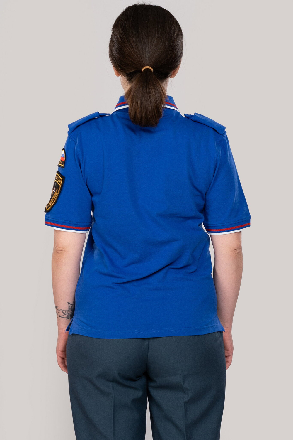 Рубашка-поло женская МЧС короткий рукав (нового образца, василек)