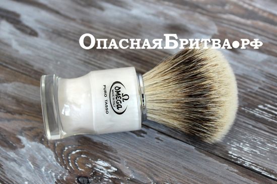 Помазок для Бритья Серебристый Барсук 103 мм Omega 6780