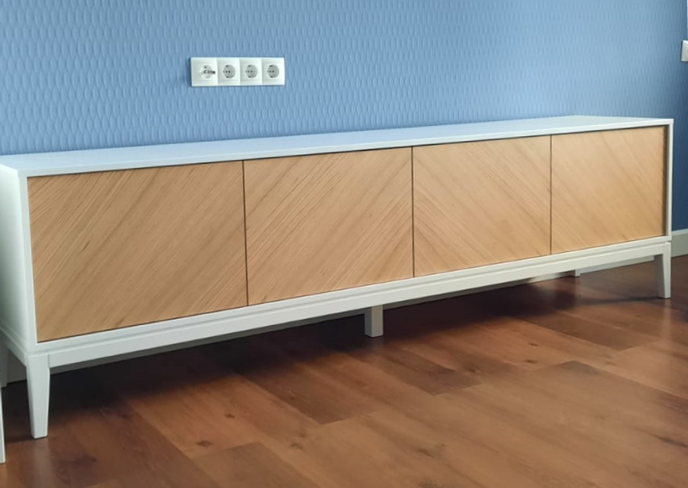 Тумба Fjord 4 двери напольная (белая)