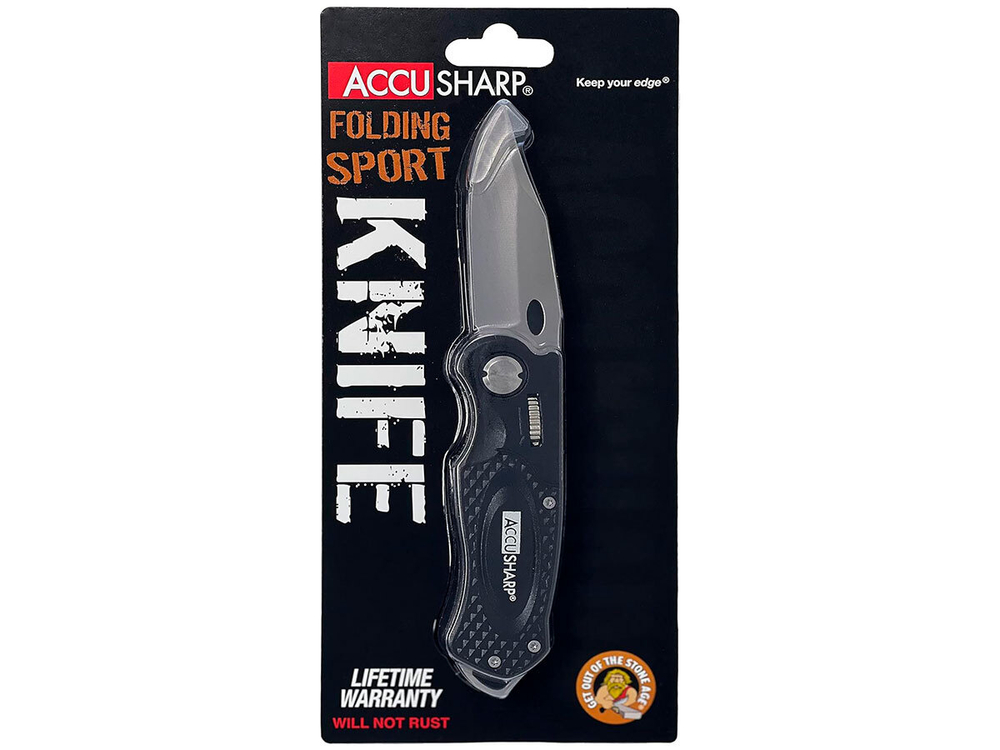 Нож складной AccuSharp Folding Sport Knife, нержавеющая сталь, рукоять алюминий, чёрный