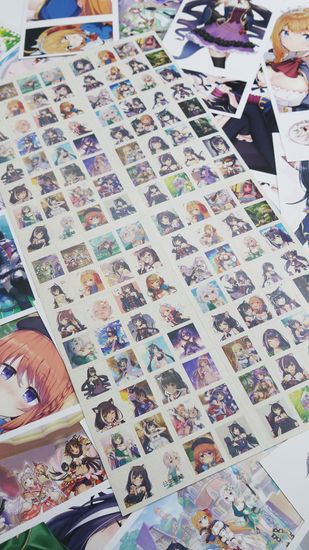 Набор открыток, карточек и наклеек "Связь принцесс! Новое погружение / Princess Connect! Re:Dive", 188 предметов