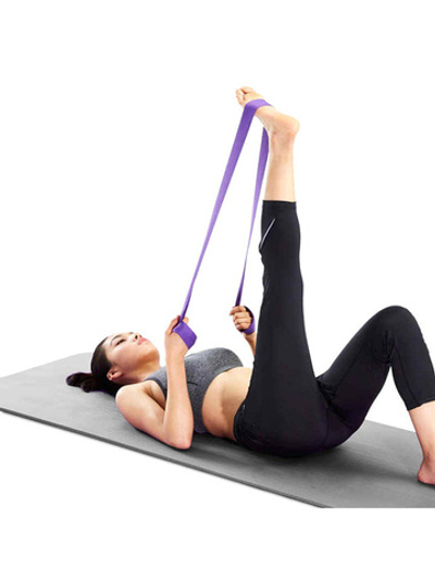 Ремень для йоги 180х4см, жёлтый