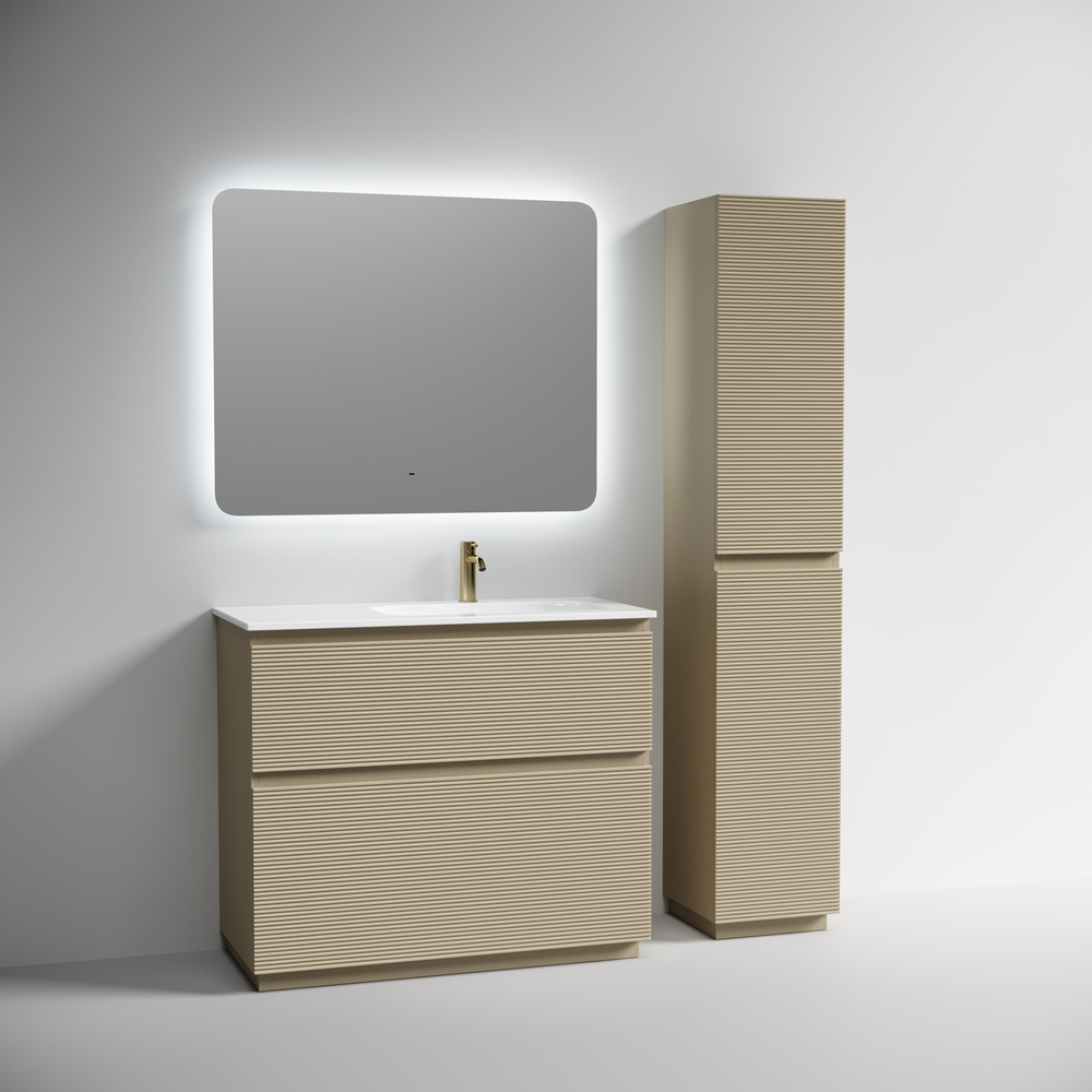 Тумба напольная Sancos Folk Floor правая 995х445х850, c двумя ящиками оснащенными доводчиками, Капучино, арт.FL100FRCP