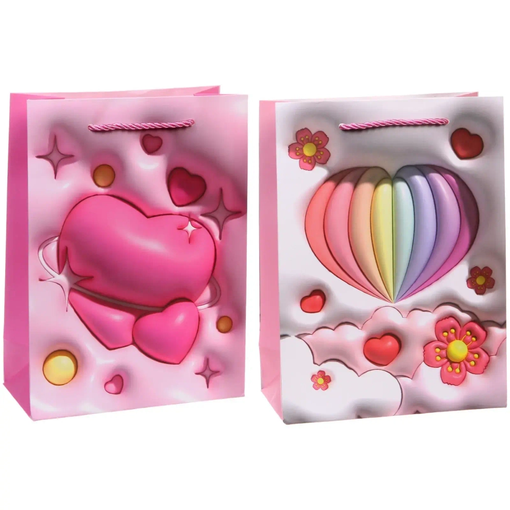 Пакет подарочный «Шарики в воздухе» 18*24*8.5 см, микс