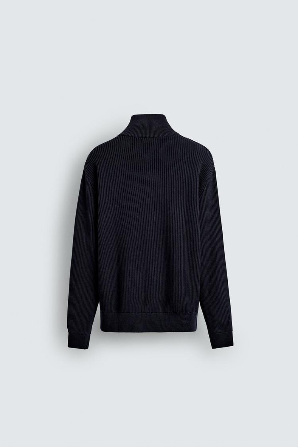 ZARA КАРДИГАН ПЛАТОЧНОЙ ВЯЗКИ НА МОЛНИИ, МОРСКОЙ СИНИЙ