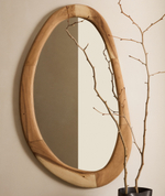 Selem Зеркало в деревянной раме с натуральной отделкой 60 x 107 см