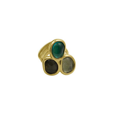 Кольцо Ciclon ÁGATA TURQUESA K230504-12-09 G/G