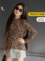 Леопардовый лонгслив детский