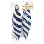 Ёлочные игрушки «Таинственное очарование» Сосульки 10 см (набор 2шт), сапфир