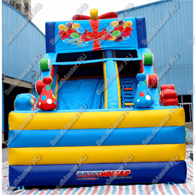 Надувной батут-горка "Подарок" 10*5*7 м