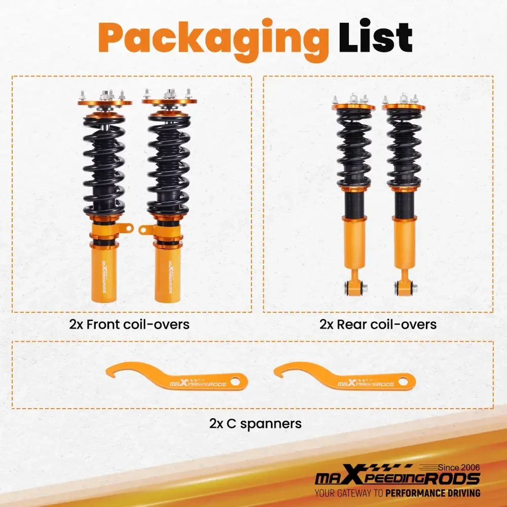 Coilovers Shock Struts подходит для автомобиля BMW 5 Series E60 Sedan 2004-2010 523 525 528 530 RWD