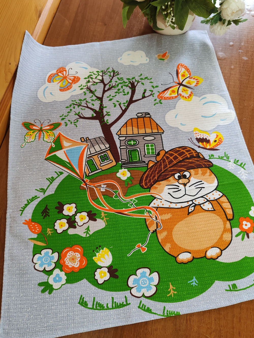 Набор кухонных полотенец, 3 шт , 45х60 см , вафельное