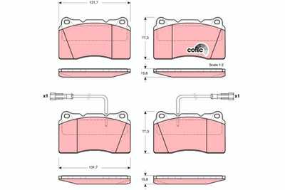 TRW - GDB1363-TRW - Brake Pad Set, disc brake