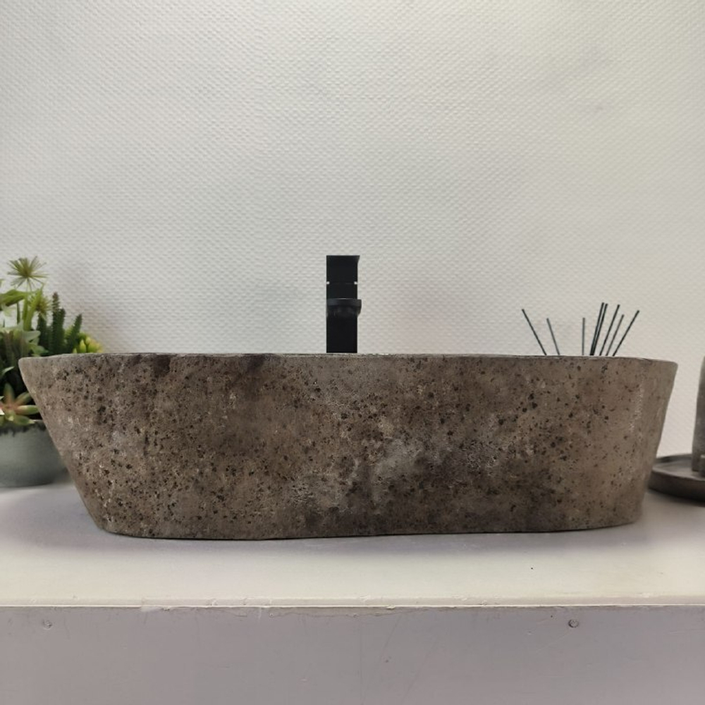 Раковина из речного камня RS63505 (70*35*15) 0124