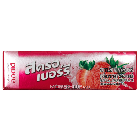 Жевательная резинка Lotte со вкусом Клубники пластинки 13,5гр (Япония)