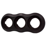 Рамка 3 постовая Пиластро, накладной монтаж, дерево, цвет Угольно-черный BF9-630-119