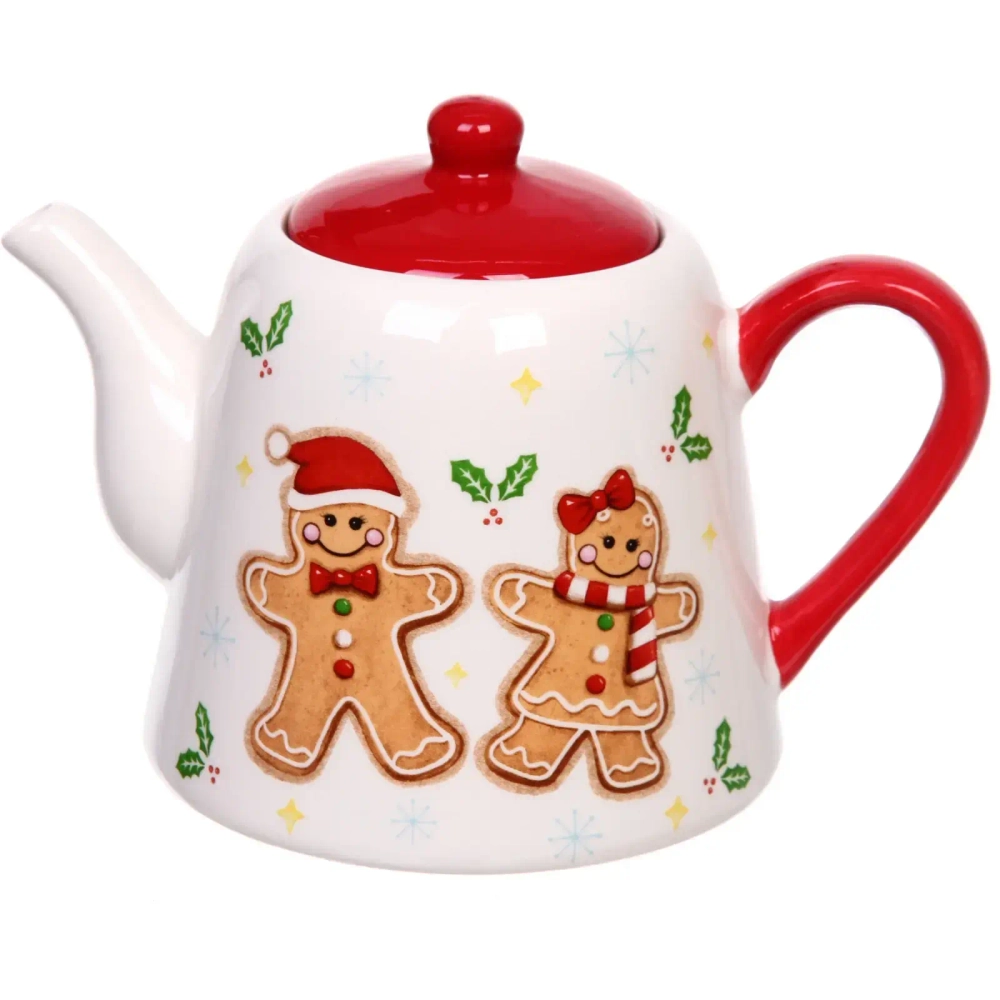 Чайник керамический «Пряничные человечки» 800мл