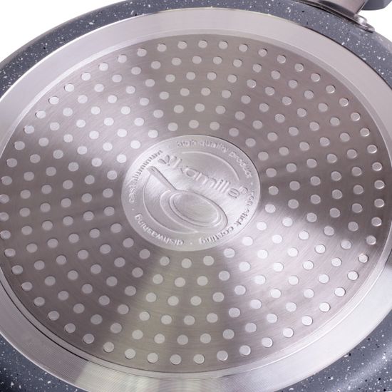 Сковорода блинная 22 см. из алюминия Kamille KM-4205GR (индукция) с мраморным покрытием