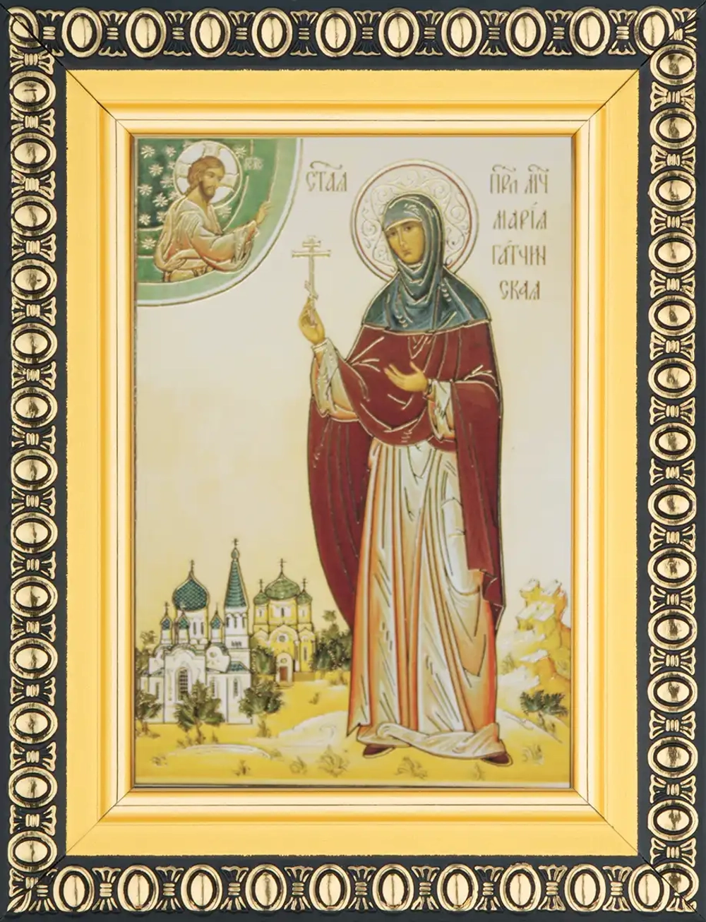 Икона "Мария Гатчинская" (ростовая), 6х9 в раме 8х11