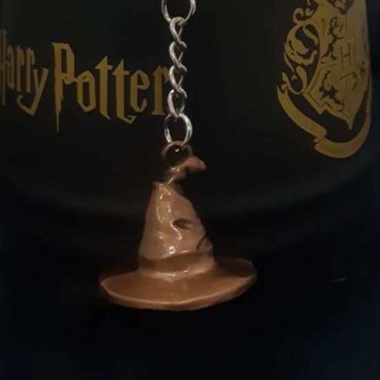 Брелок Гарри Поттер металлический Распределяющая шляпа, 6см