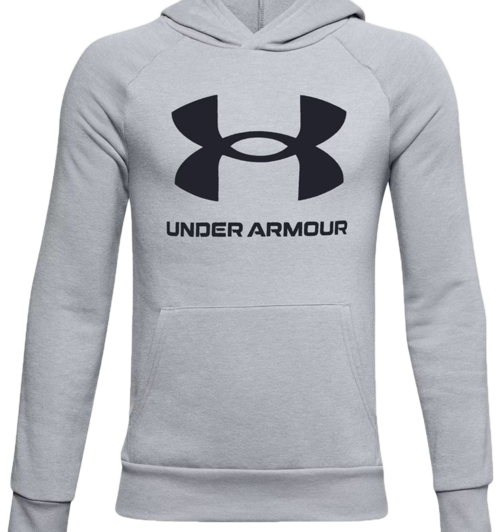 Кофта для мальчика теннисная Under Armour Rival Fleece Hoodie - серый