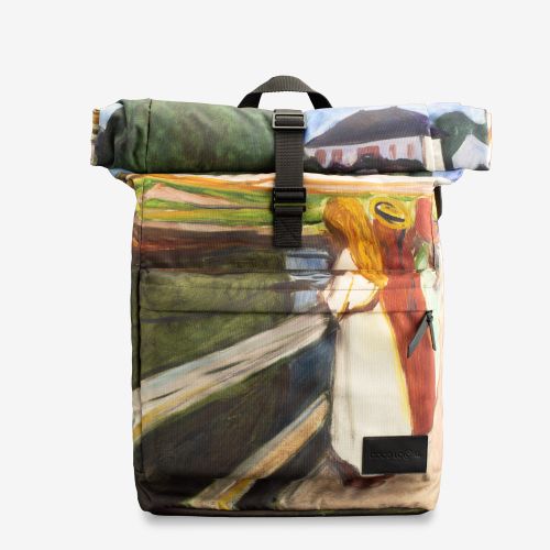 Рюкзак Good Local Rolltop Девушки на мосту (Эдвард Мунк) зеленый