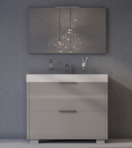 Тумба с раковиной NORMAL, 120x45x87, темно-серый глянцевый, ST-B7L2124-BA004-SIP