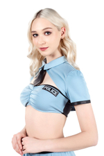 Костюм Полицейская - верх (Размер: 46) (Цвет: голубой с черным)