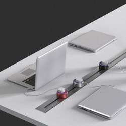 Розетка с заземлением на треке Arte Milano Am-track-sockets 380011TS/ES Gold