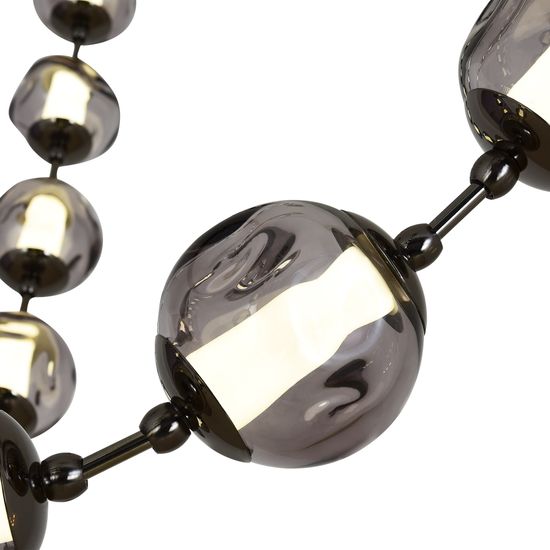 SL6520.403.18 Светильник подвесной ST-Luce черный жемчуг/прозрачно-дымчатый LED 1*90W 4000K HELMI