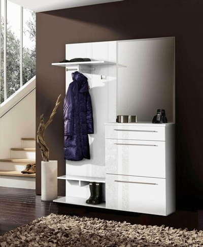 Прихожая Электра Белый 101 140*34*200 см, Белый   Фиеста