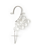 Кафф "Bubble" с горным хрусталем Silver