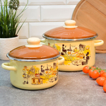 Набор кастрюль "Парижское кафе" (2л, 4л)