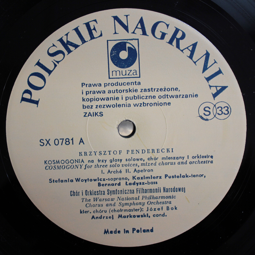 Krzysztof Penderecki / Kosmogonia (LP)