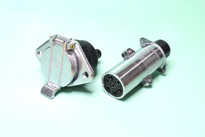 Разъём вилка+розетка 7конт. 24В металл