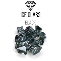 Стеклянная крошка Ice Glass,Black, 500гр