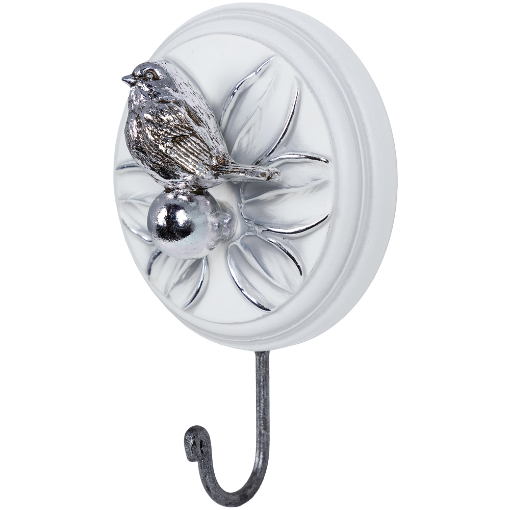 Настенный крючок Птичка Зарничка Дримс Античное серебро