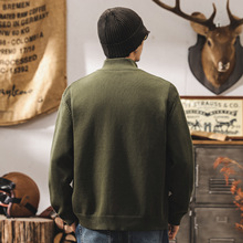 Американский ретро-кардиган из плотной ткани, мужской весенне-осенний новый свободный,полугольф, вязаный жакет для мужчин на осень и зиму