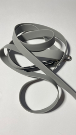 Перестёжка для собак средних пород, перестежка биотан 7 м , 25 мм. Черный- серый