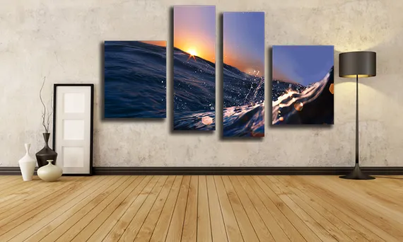 Модульная картина "Волна океана"