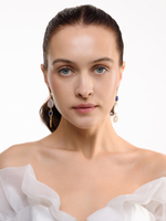 Серьги "Royal pearl sun blue" Gold