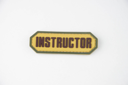 Шеврон Instructor PVC. Коричневый на койоте
