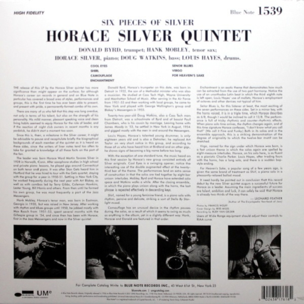 The Horace Silver Quintet / 6 Pieces Of Silver (LP)