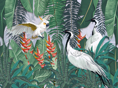 Дизайнерские обои Wall Street Green Tropez