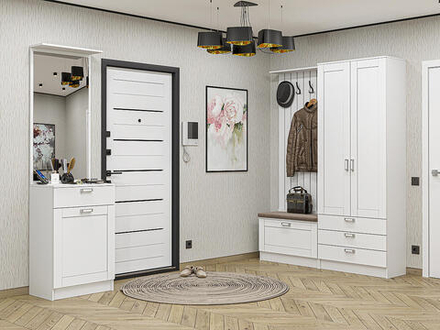 Прихожая Стиль-04 White Silk Белый